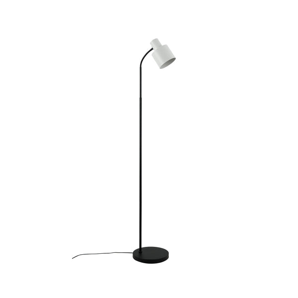 Rabea Metal Shade Minimal Flexible Neck Floor Lamp Light Black White