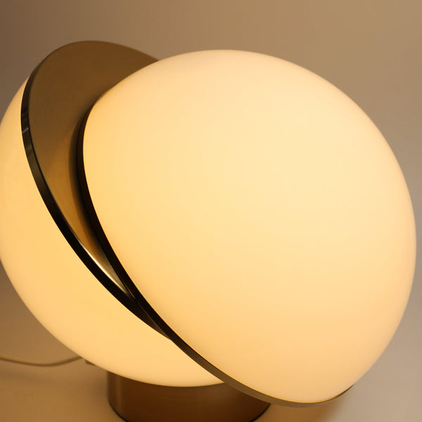 Padgett Split Sphere Ball Table Desk Side Light Lamp Large 30cm White Gold
