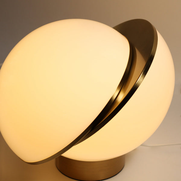 Padgett Split Sphere Ball Table Desk Side Light Lamp Large 30cm White Gold
