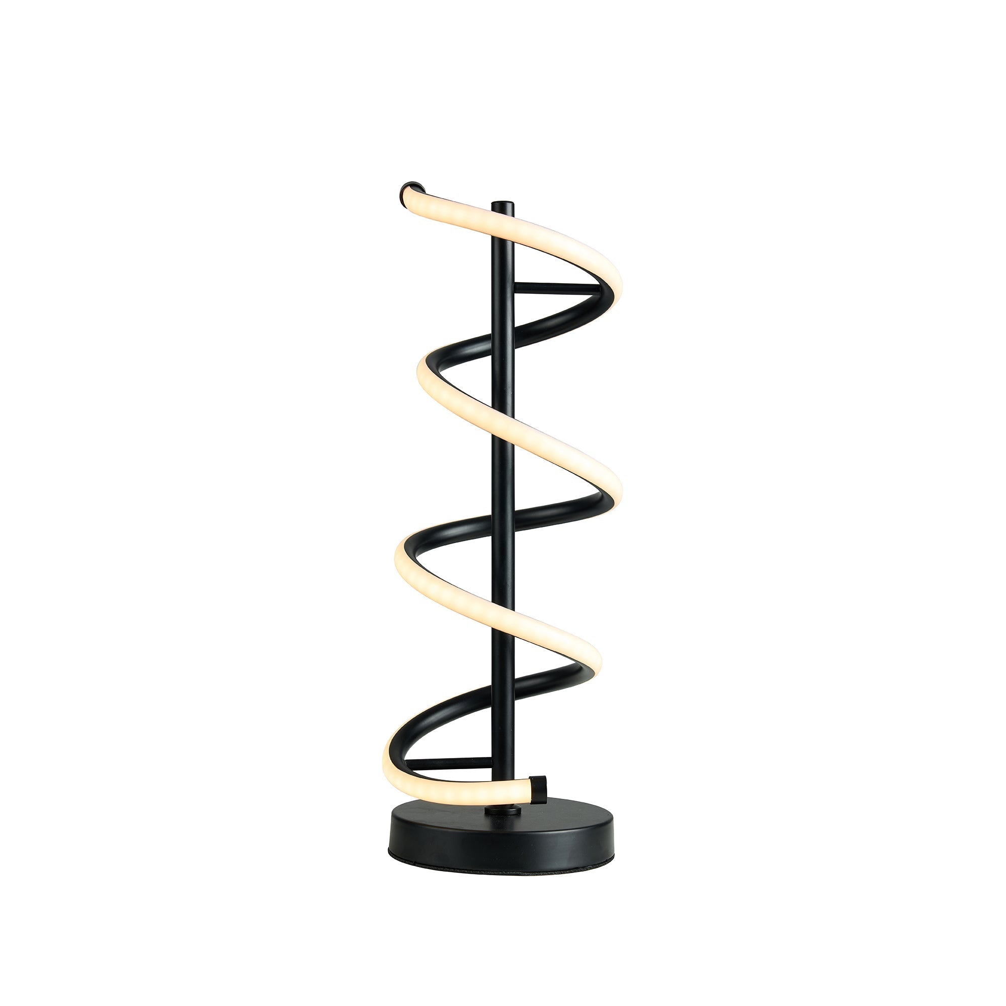 Cirrhi Spiral LED Table Side Lamp Light Black
