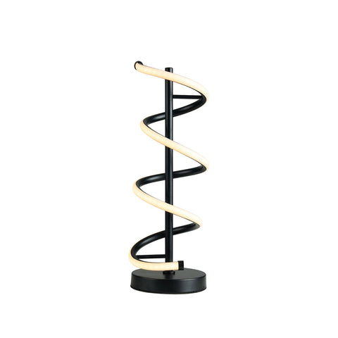 Cirrhi Spiral LED Table Side Lamp Light Black