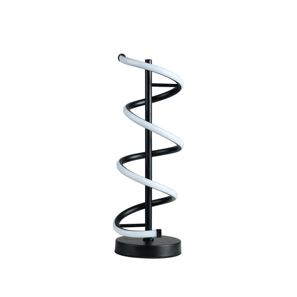 Cirrhi Spiral LED Table Side Lamp Light Black