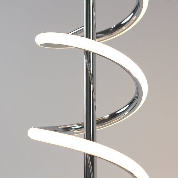 Cirrhi Spiral LED Table Side Lamp Light Chrome