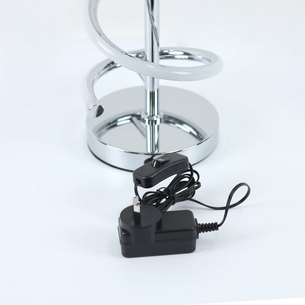 Cirrhi Spiral LED Table Side Lamp Light Chrome