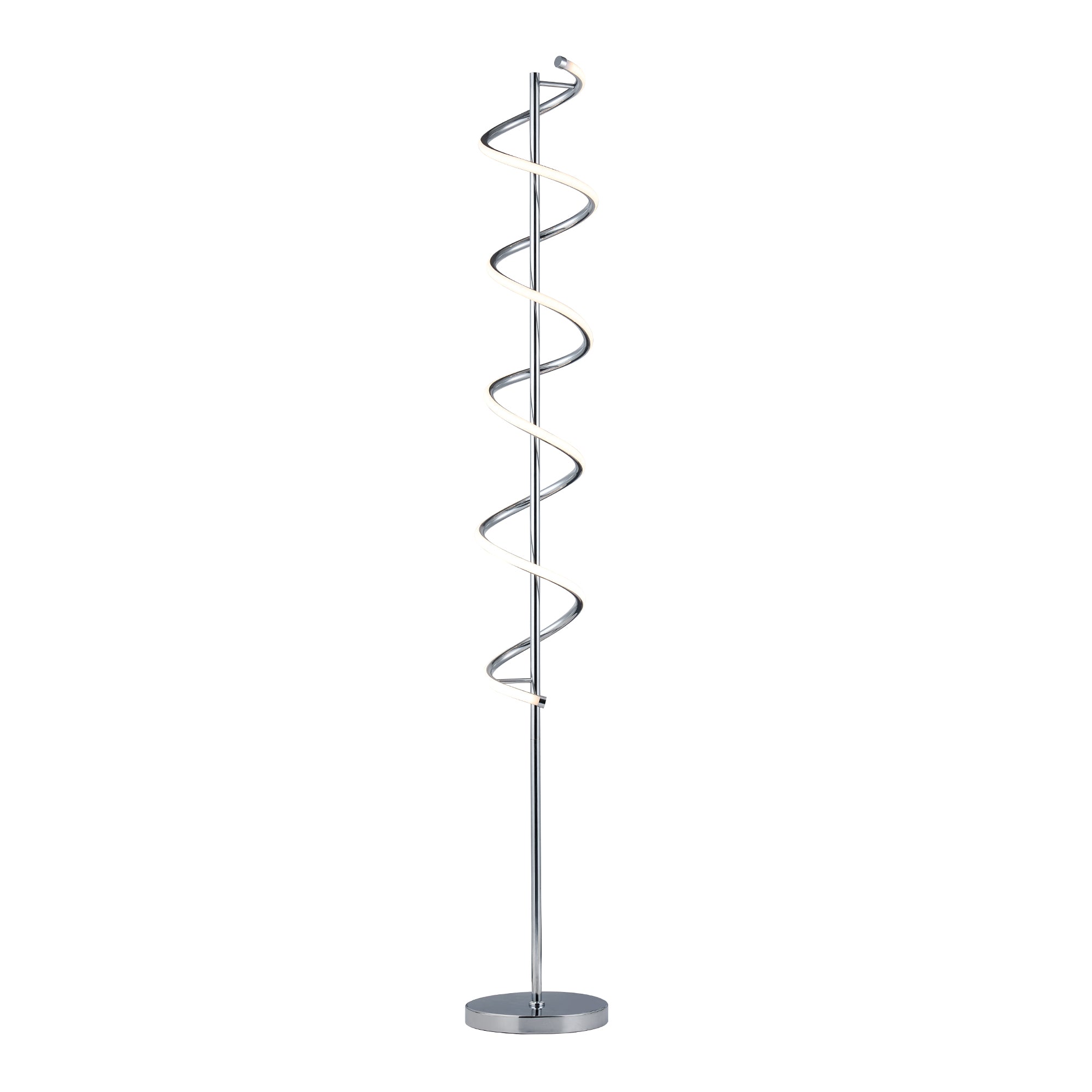 Cirrhi Spiral LED Floor Lamp Light Chrome