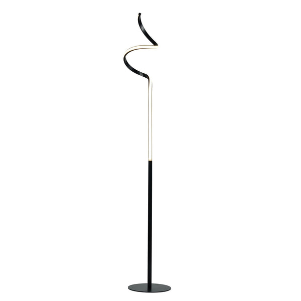 Chipper Swiral LED Strip Floor Lamp Light Black