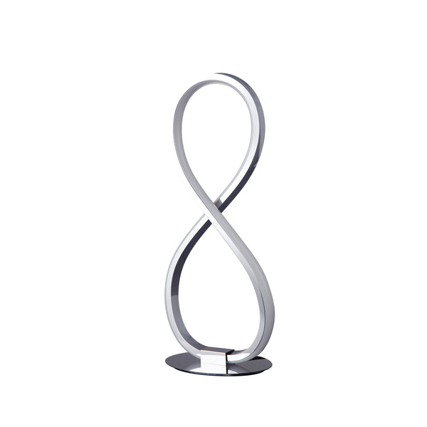 Infinite Loop LED Strip Table Lamp Light Chrome