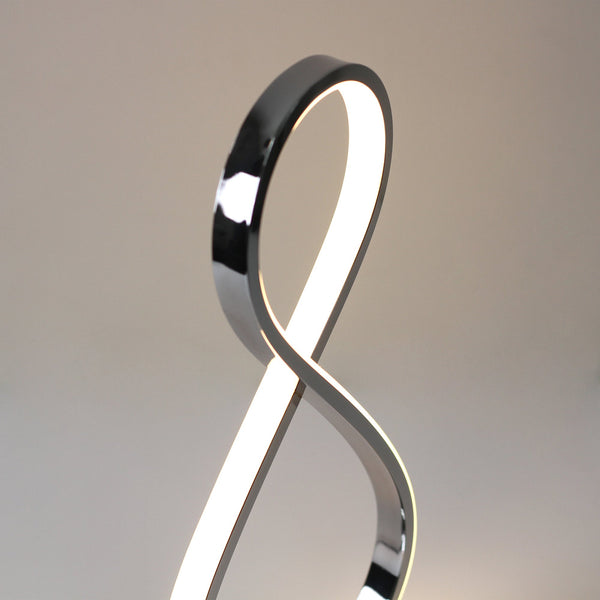 Infinite Loop LED Strip Table Lamp Light Chrome