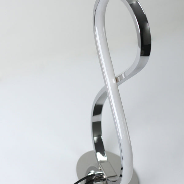 Infinite Loop LED Strip Table Lamp Light Chrome