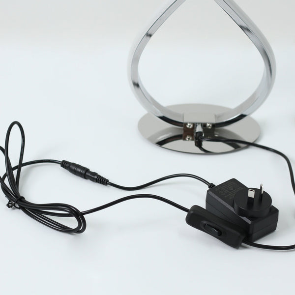 Infinite Loop LED Strip Table Lamp Light Chrome