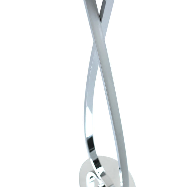 Infinite Loop LED Strip Floor Lamp Light Chrome
