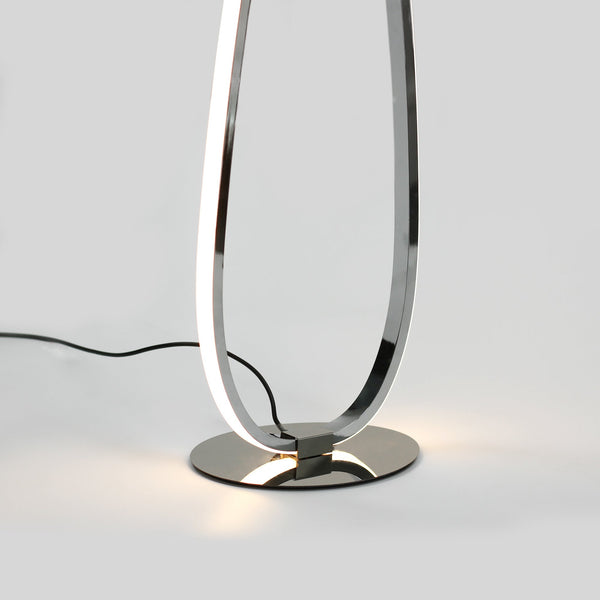 Infinite Loop LED Strip Floor Lamp Light Chrome