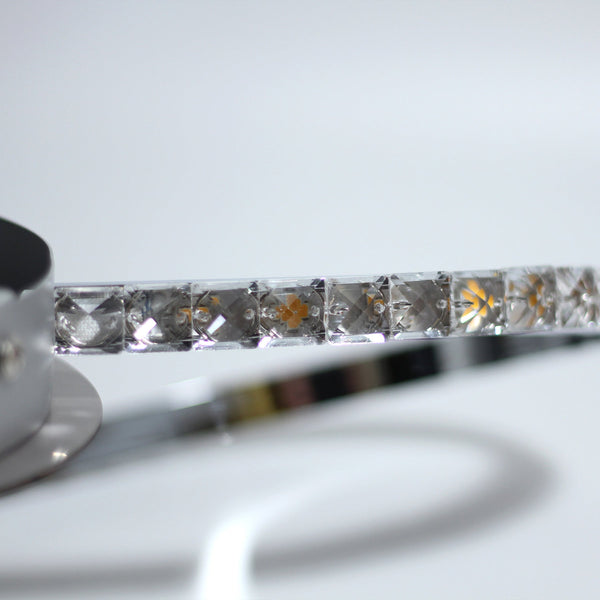 Irie Dimmable LED Ceiling Light 3 Strand Crystal Metal Chrome