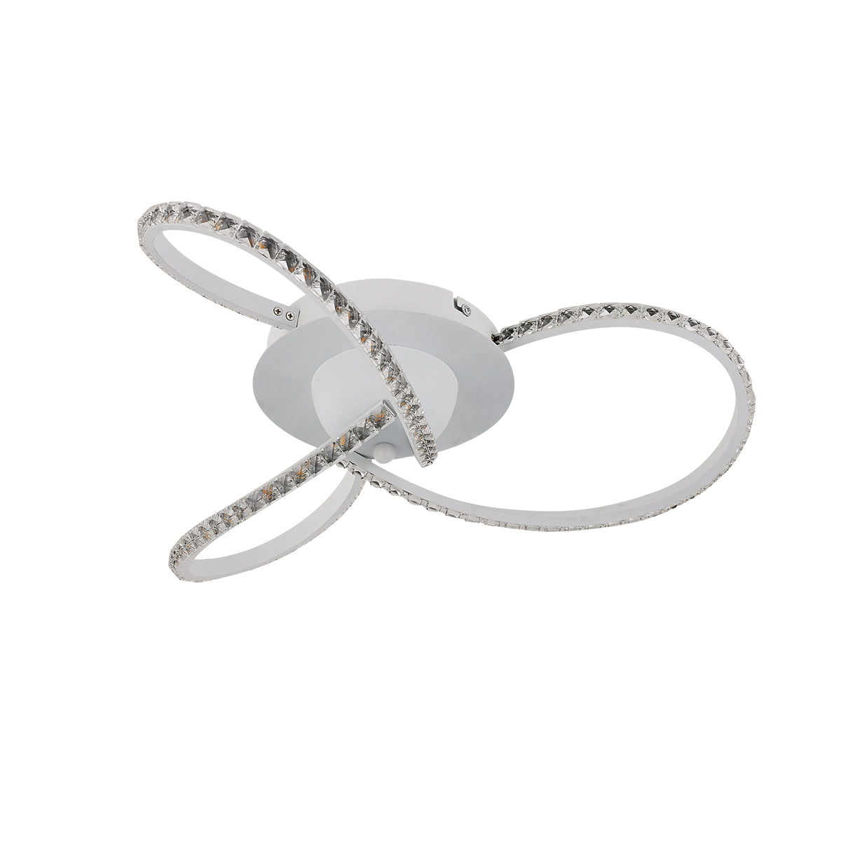 Irie Dimmable LED Ceiling Light 3 Strand Crystal Metal White