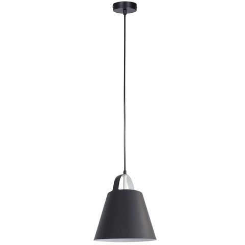 Clark Pendant Ceiling Light Lamp Cone Shade Black