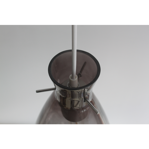 Orson Glass Teardrop Pendant Ceiling Light Lamp Grey