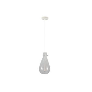 Orson Glass Teardrop Pendant Ceiling Light Lamp White