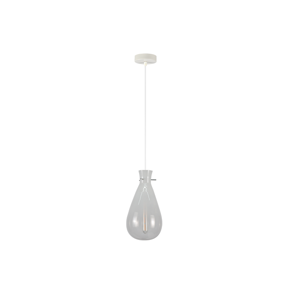 Orson Glass Teardrop Pendant Ceiling Light Lamp White