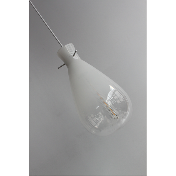 Orson Glass Teardrop Pendant Ceiling Light Lamp White