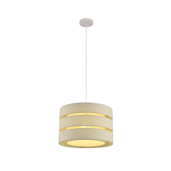Trio Three Tier Pendant Ceiling Light Grey Brown Linen Shade