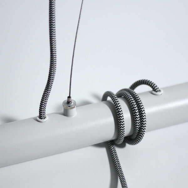 Bikkel 4 Light Metal Bar Pendant Ceiling Lamp Adjustable Height White