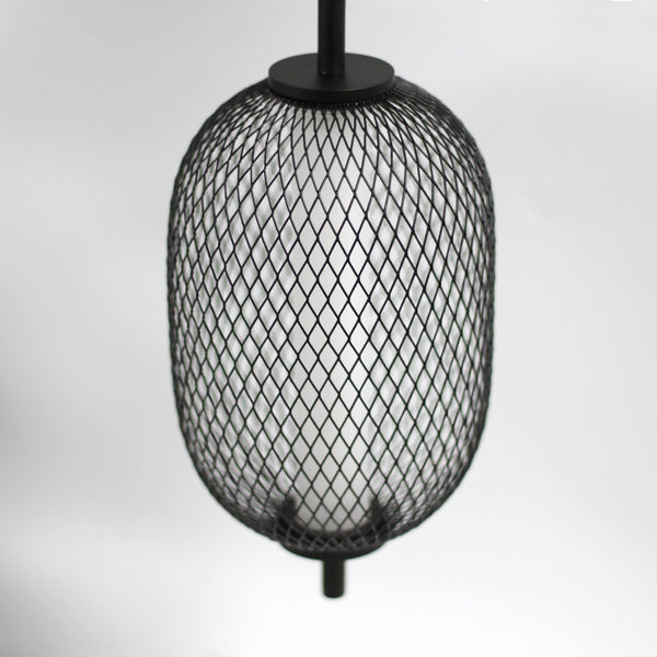 Balvir Metal Net Cage Mesh Ceiling Pendant Light Lamp LED Black