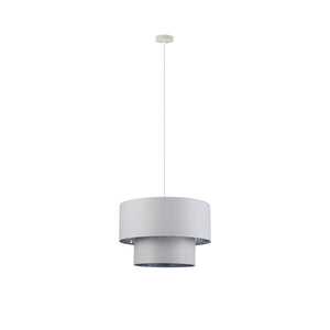 Rabiya Pendant Ceiling Light Lamp Double Shade White