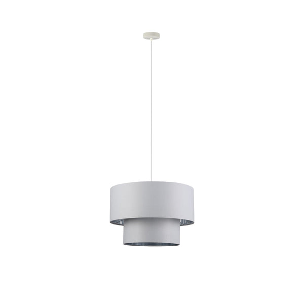 Rabiya Pendant Ceiling Light Lamp Double Shade White