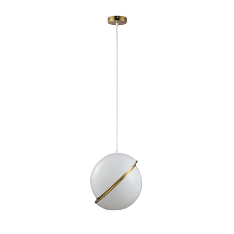 Padgett Split Sphere Ball Pendant Ceiling Light Lamp Small 20cm White Gold