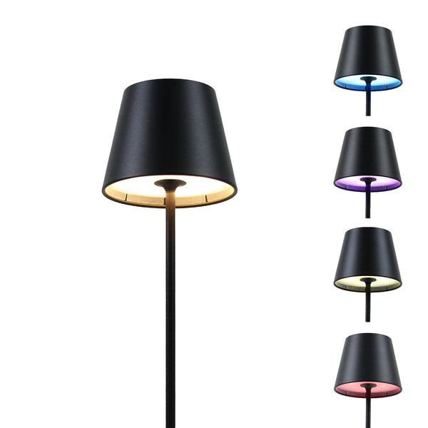 Enoki Dimmable Portable Indoor Outdoor RGB Table Lamp Light Battery Black