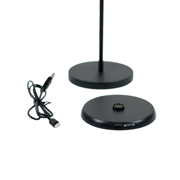 Enoki Dimmable Portable Indoor Outdoor RGB Table Lamp Light Battery Black