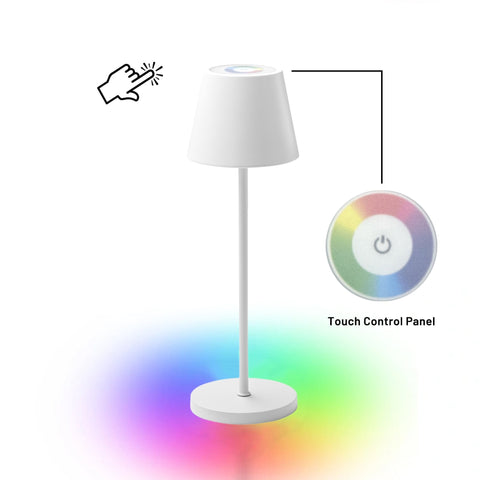 Enoki Dimmable Portable Indoor Outdoor RGB Table Lamp Light Battery White