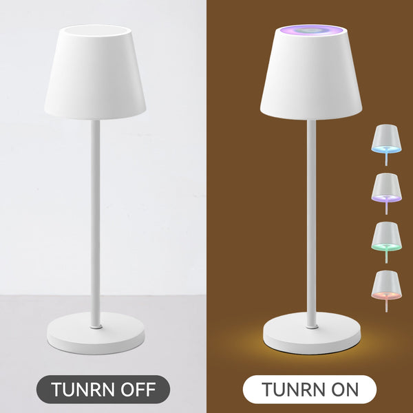 Enoki Dimmable Portable Indoor Outdoor RGB Table Lamp Light Battery White