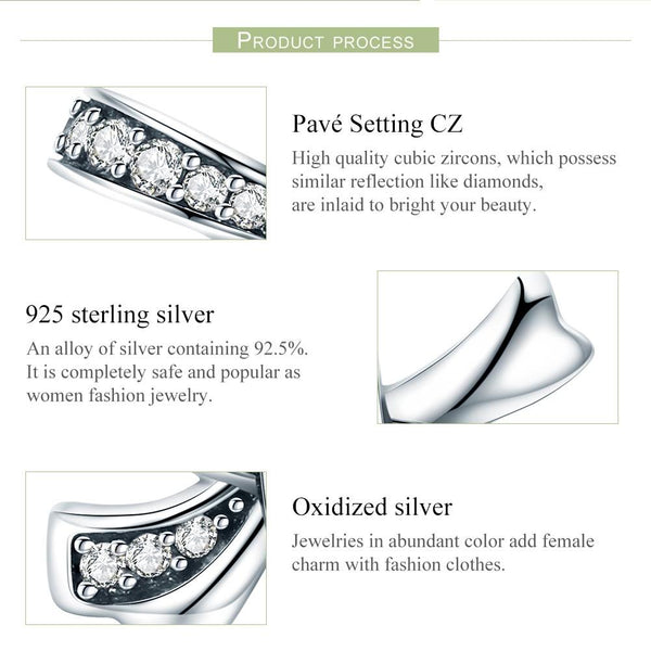 Bow Sterling Silver Zircon CZ Bead Charm Pendant Bracelet Necklace
