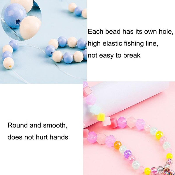 DIY Bracelet Necklace Jewellery Making Kit Kids Children 15 Designs Unicorn