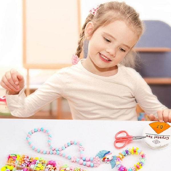 DIY Bracelet Necklace Jewellery Making Kit Kids Children 15 Designs Unicorn