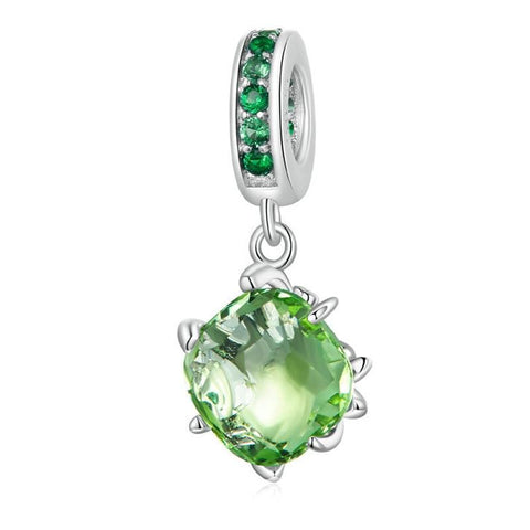Green Tree Of Life Crystal Sterling Silver Bead Charm Bracelet Necklace Pendant