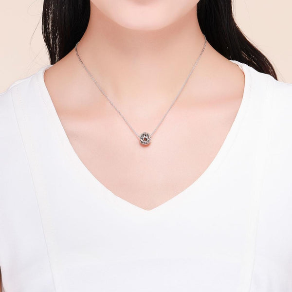 A Initial Letter Sterling Silver Zircon CZ Bead Charm Bracelet Necklace