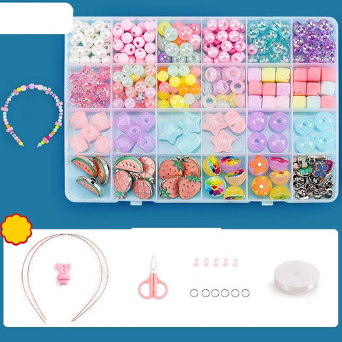 DIY Bracelet Necklace Jewellery Making Kit Kids Children 24 Designs Fruit