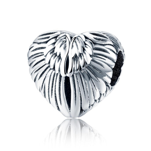 Angel Wings Sterling Silver Bead Charm Bracelet Necklace