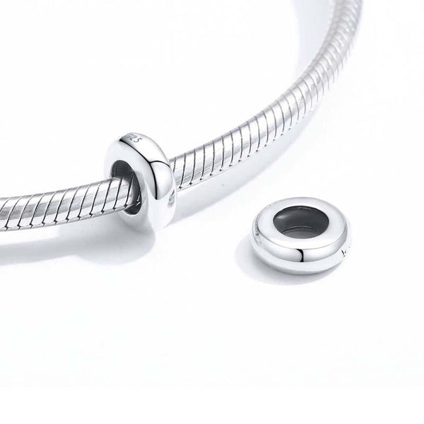 Plan Sterling Silver Spacer Bead Charm Bracelet Necklace