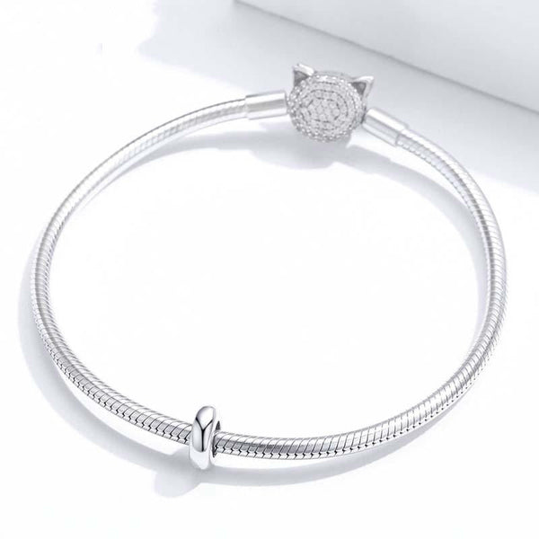 Plan Sterling Silver Spacer Bead Charm Bracelet Necklace