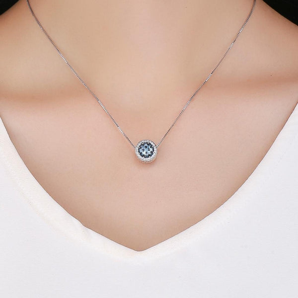 Starry Sky Sterling Silver Zircon CZ Bead Charm Pendant Bracelet Necklace