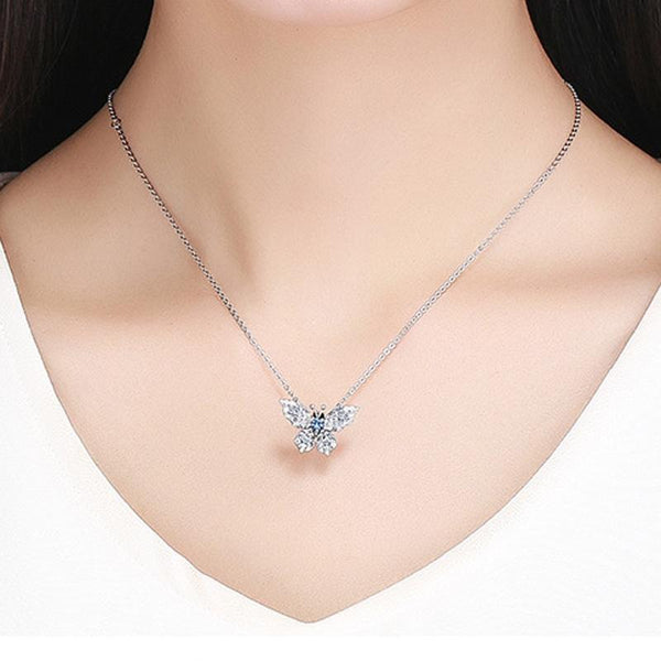 Floral BUterfly Enamel Sterling Silver CZ Bead Charm Pendant Bracelet Necklace