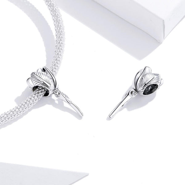 Tulip Sterling Silver Bead Charm Pendant Bracelet Necklace