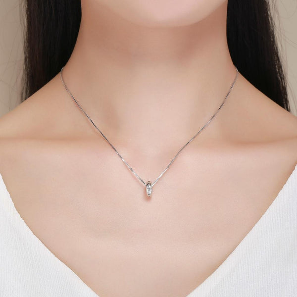 Hearts Sterling Silver Zircon CZ Spacer Bead Charm Pendant Bracelet Necklace