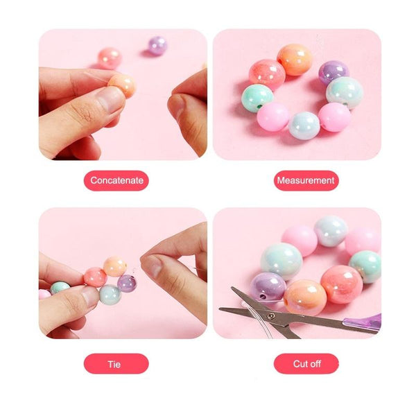 DIY Bracelet Necklace Jewellery Making Kit Kids Children 24 Designs Unicorn