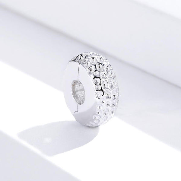 Pave Sterling Silver Zircon CZ Buckle Spacer Bead Charm Bracelet Necklace
