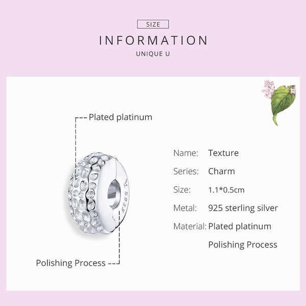 Pave Sterling Silver Zircon CZ Buckle Spacer Bead Charm Bracelet Necklace