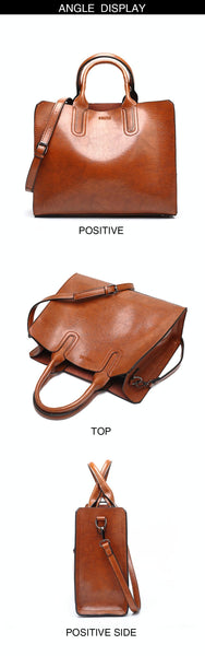 Faux PU Leather Casual Tote Crossbody Shoulder Bag Blue